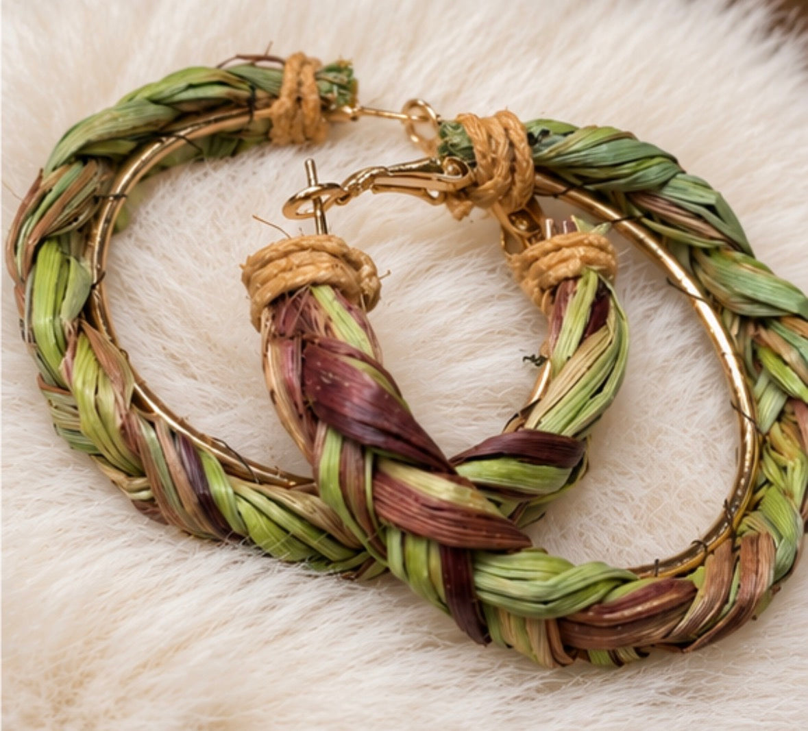 Sweetgrass Hoop Earrings